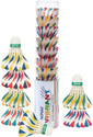 Nongi Designer Feather Shuttlecock Parabolic Trajectory for Recreational Play Feather Shuttle  - Multicolor, Green