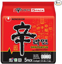Nongshim Shin Ramyun Korean Style Spicy Noodle Soup Instant Noodles 120x5 Instant Noodles (5 x 139 g)