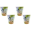 Nongshim Veggie Instant Noodles Cup 67gm*2Pack (Pack of 4)