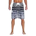 Nonwe Men's Beachwear Quick Dry Striped Board Shorts