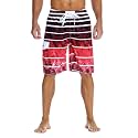 Nonwe Men's Beachwear Quick Dry Striped Board Shorts