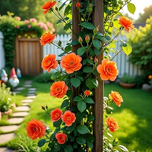 nooelec seeds india climbing rose flower seeds 60 seeds pack - hybrid year-round blooms minimal care orange
