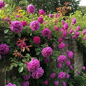 nooelec seeds india climbing rose flower seeds 60 seeds pack - hybrid year-round blooms minimal care purple