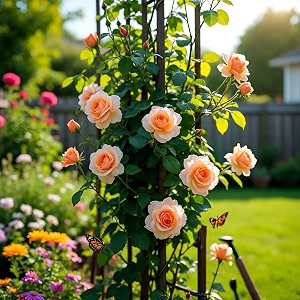 nooelec seeds india climbing rose flower seeds 60 seeds pack - hybrid year-round blooms minimal care peach