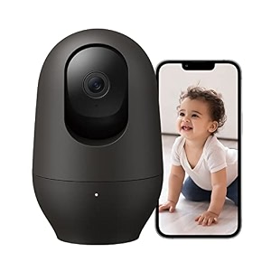 nooie 2k baby monitor baby camera monitor with phone app wifi indoor camera for home security ai motion tracking two-way audio compatible with alexa sd or cloud storage