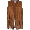 Noomelfish Girls Faux Suede Fringe Vest Sleeveless Boho Tassels Jacket Cardigan (5-12 Years)