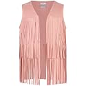 Noomelfish Girls Faux Suede Fringe Vest Sleeveless Boho Tassels Jacket Cardigan (5-12 Years)