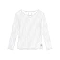 Noomelfish Girls Lace Long Sleeve Layering Tops Sheer Mesh Tee Shirts Blouse (5-12 Years)