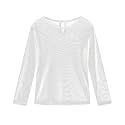 Noomelfish Girls Lace Long Sleeve Layering Tops Sheer Mesh Tee Shirts Blouse (5-12 Years)