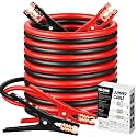 Noone 2 Gauge 16 Feet Heavy Duty Jumper Cables for 12V/24V Car Battery