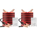 NOONE Jumper Cables for Car Battery, Heavy Duty Automotive Booster Cables for Jump Starting Dead or Weak Batteries (10-Feet) (Pack of 2)
