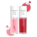 NOONI Vegan Appleseed Lip Oil Set - Applepeony &amp; Appleplum - Lip Gloss