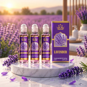 noorson attar perfume for unisex natural long lasting attar 8 ml each pack of 3 herbal attar lavender