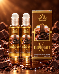 noorson x chocolate perfumes for unisex natural attar long lasting 8 ml each pack of 2- herbal attar chocolate
