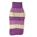 Nootie Soft Dog Sweater:Stylish Pet Apparel for Winter-Cream-Voilet, (Size-20)-Cozy Dog Winter Clothes, Warm Sweater Dress, Medium Pet Sweater, Dog Winter Fashion, Dog Sweater, Dog Winter Wear Clothes