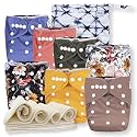 Nora's Nursery Cloth Diapers | 7 Pack | Waterproof,Reusable and Washable