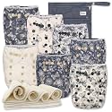 Nora's Nursery Cloth Diapers | 7 Pack | Waterproof,Reusable and Washable