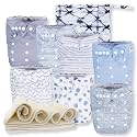 Nora's Nursery Cloth Diapers | 7 Pack | Waterproof,Reusable and Washable