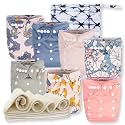 Nora's Nursery Cloth Diapers | 7 Pack | Waterproof,Reusable and Washable