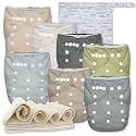 Nora's Nursery Cloth Diapers | 7 Pack | Waterproof,Reusable and Washable