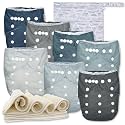 Nora's Nursery Cloth Diapers | 7 Pack | Waterproof,Reusable and Washable
