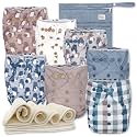 Nora's Nursery Cloth Diapers | 7 Pack | Waterproof,Reusable and Washable