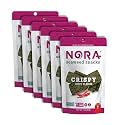 Nora Crispy Spicy Seaweed Snacks, Non-GMO, Thick Nori Strips, Vegan, 6-Pack
