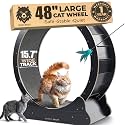 Nordic Beast 48'' XL Cat Wheel – Safe, Quiet &amp; Stable Exercise Wheel for Large Indoor Cats up to 45 lbs – 15.7'' Extra-Wide Surface Fits 2 Cats Side by Side &amp; Prevents Wobbling, 1-Year Warranty