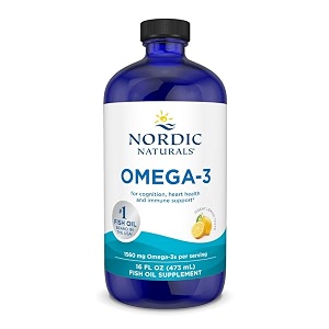 nordic naturals omega 3 liquid  1560 mg omega 3 fatty acid  sardine fish oil syrup with epa amp dha supplement for heart brain health amp immune support  fish oil lemon flavour 16 floz 473 ml