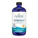 Nordic Naturals Omega 3 Liquid | 1560 Mg Omega 3 Fatty Acid | Sardine Fish Oil Syrup With EPA &amp; DHA Supplement For Heart, Brain Health &amp; Immune Support | Fish Oil Lemon Flavour 16 Floz 473 ml