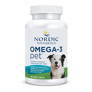 nordic naturals omega 3 pet supplement  330 mg omega 3 dog skin and coat supplement  fish oil for dogs with epa amp dha  promotes heart skin coat joint amp immune health - unflavored 90 soft gels