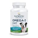 Nordic Naturals Omega 3 Pet Supplement | 330 mg Omega 3 Dog Skin and Coat Supplement | Fish Oil for Dogs with EPA & DHA | Promotes Heart, Skin, Coat, Joint, & Immune Health - Unflavored 90 Soft Gels