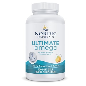 nordic naturals ultimate omega 3 fish oil softgels  1280 mg of omega 3 epa amp dha supplement for men amp women  high-potency fish oil supplement  lemon flavour 120 softgels