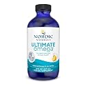 Nordic Naturals Ultimate Omega 3 Fish Oil Liquid | High Potency Omega 3 Fatty Acids Supplement For Men & Women | 2840 Mg EPA & DHA | Promotes Brain & Heart Health | Lemon Flavour 8 Oz