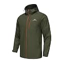 NORDIC OUTLAND Mens Lightweight Hooded Waterproof Rain Jacket Breathable Raincoat Shell for Outdoor Mountain Hiking