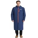 NORDIC OUTLAND Rain Jacket Men,Waterproof Breathable Long Raincoat with Hood Mesh Lining,Windbreaker for outdoor activities