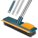 Noridy Floor Cleaner Mop Brush Swiper with Strong Bristle | 2 in 1 Scrape Floor Scrubbing Brush with Long Handle | Tile Cleaner Broom Brush for Kitchen