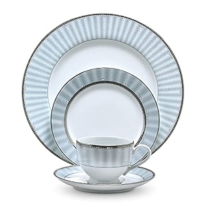 noritake japan - porcelain serving bowl 1 pc - luxury dining and kitchen set - hearth collection monarch platinum golden spare small serving bowl