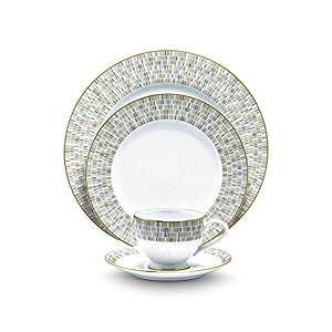 noritake japan - porcelain serving bowl 1 pc - luxury dining and kitchen set - hearth collection ville de lumiere golden spare small serving bowl