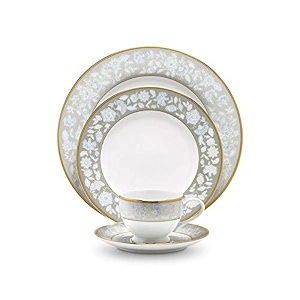 noritake japan - porcelain serving bowl 1 pc - luxury dining and kitchen set - hearth collection peach valley golden spare serving bowl 300 ml