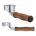 Normcore 51mm Bottomless Portafilter for DeLonghi La Specialista, 3-Ear Naked Espresso Tool with Walnut Handle for EC9155 9335 9355 9665 EC9335, 18g Basket Included