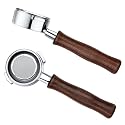Normcore 58mm Bottomless Portafilter Fits Nuova Simonelli, Espresso Naked Portafilter with 18g Basket, Genuine American Walnut Handle