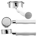 Normcore 58mm Bottomless Portafilter, Naked Portafilter Fits Lelit, Flair 58, ECM, Rocket, Sanremo, Synesso, VBM, Fits E61 Group Heads Espresso Machines, Included 18g Basket, White