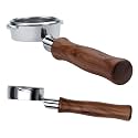 Normcore 58mm E61 Naked Portafilter for Lelit, Flair 58, ECM, Rocket, E61 Group Heads Machines, Bottomless Espresso Portafilter with 18g Basket, Genuine American Walnut Handle