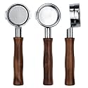 Normcore 58mm Naked Portafilter for Breville Dual Boiler Espresso Machine BES900XL, BES920XL, BES980XL, BES990BSS, Bottomless Portafilter with 18g Basket, Genuine American Walnut Handle