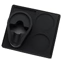 Normcore Espresso 58mm Portafilter Tamping Station, Compact Tamping Station, Barista Corner Tamping Mat With Portafilter Stand, Coffee Tamper Holder Pad, Black
