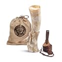 Norse Tradesman Original Viking Drinking Horn with Stand, Light, 12 in