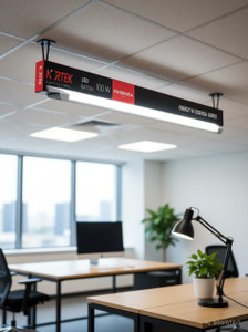 nortek 100 watt led batten tubelight  cool white 6500k  shop hall warehouse - 3pc 100 w 121 cm tube light