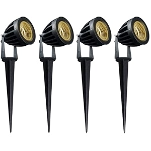 nortek hydra 5w led garden light adjustable waterproof outdoor garden lights led spot light and spike light for garden decor aluminum die cast body rustproof led light warm white pack of 4