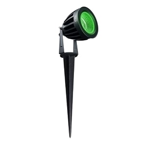 nortek hydra 5w amber led garden lights  adjustable spike lights for garden decor  rustproof aluminum die-cast body  ip65 rated led garden lights for pathways terraces and walls pack of 1